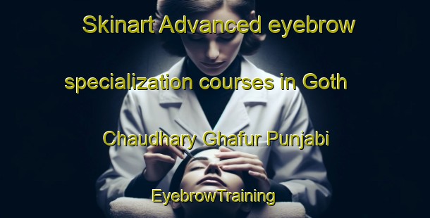 Skinart Advanced eyebrow specialization courses in Goth Chaudhary Ghafur Punjabi | EyebrowTraining | EyebrowClasses | SkinartTraining-Pakistan