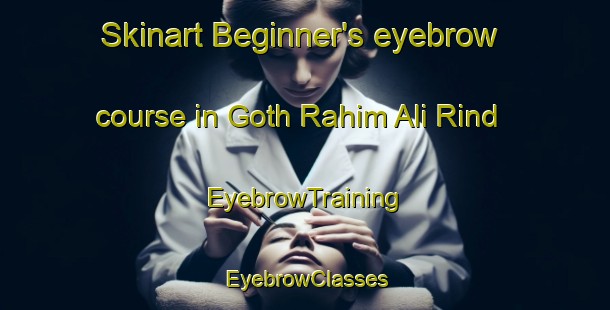 Skinart Beginner's eyebrow course in Goth Rahim Ali Rind | EyebrowTraining | EyebrowClasses | SkinartTraining-Pakistan