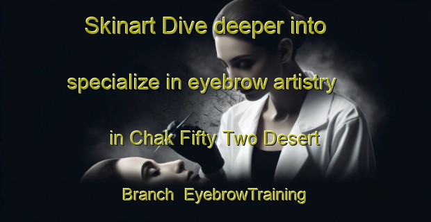 Skinart Dive deeper into specialize in eyebrow artistry in Chak Fifty Two Desert Branch | EyebrowTraining | EyebrowClasses | SkinartTraining-Pakistan