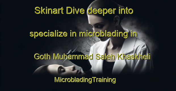 Skinart Dive deeper into specialize in microblading in Goth Muhammad Saleh Khaskheli | MicrobladingTraining | MicrobladingClasses | SkinartTraining-Pakistan