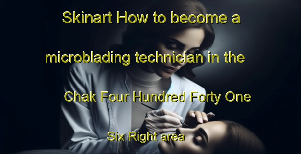 Skinart How to become a microblading technician in the Chak Four Hundred Forty One Six Right area | MicrobladingTraining | MicrobladingClasses | SkinartTraining-Pakistan