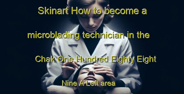 Skinart How to become a microblading technician in the Chak One Hundred Eighty Eight Nine A Left area | MicrobladingTraining | MicrobladingClasses | SkinartTraining-Pakistan