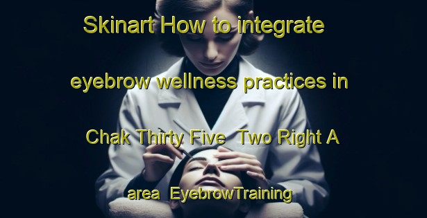 Skinart How to integrate eyebrow wellness practices in Chak Thirty Five  Two Right A area | EyebrowTraining | EyebrowClasses | SkinartTraining-Pakistan