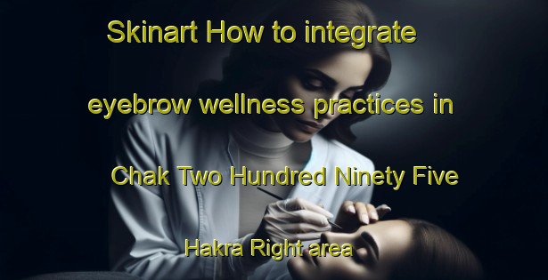 Skinart How to integrate eyebrow wellness practices in Chak Two Hundred Ninety Five Hakra Right area | EyebrowTraining | EyebrowClasses | SkinartTraining-Pakistan