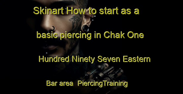 Skinart How to start as a basic piercing in Chak One Hundred Ninety Seven Eastern Bar area | PiercingTraining | PiercingClasses | SkinartTraining-Pakistan