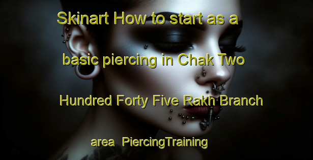 Skinart How to start as a basic piercing in Chak Two Hundred Forty Five Rakh Branch area | PiercingTraining | PiercingClasses | SkinartTraining-Pakistan
