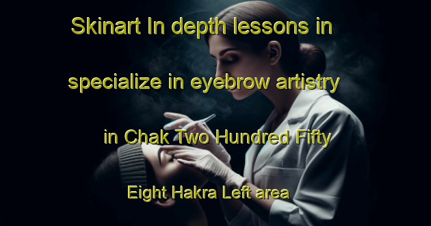 Skinart In-depth lessons in specialize in eyebrow artistry in Chak Two Hundred Fifty Eight Hakra Left area | EyebrowTraining | EyebrowClasses | SkinartTraining-Pakistan
