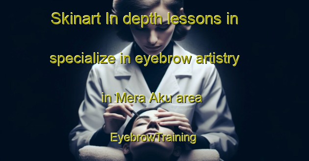 Skinart In-depth lessons in specialize in eyebrow artistry in Mera Aku area | EyebrowTraining | EyebrowClasses | SkinartTraining-Pakistan