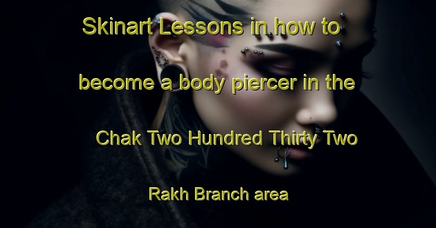 Skinart Lessons in how to become a body piercer in the Chak Two Hundred Thirty Two Rakh Branch area | PiercingTraining | PiercingClasses | SkinartTraining-Pakistan